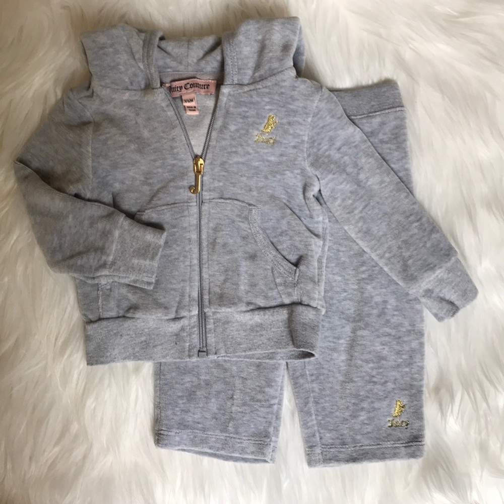 Juicy Couture light gray velour jumpsuit